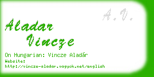 aladar vincze business card